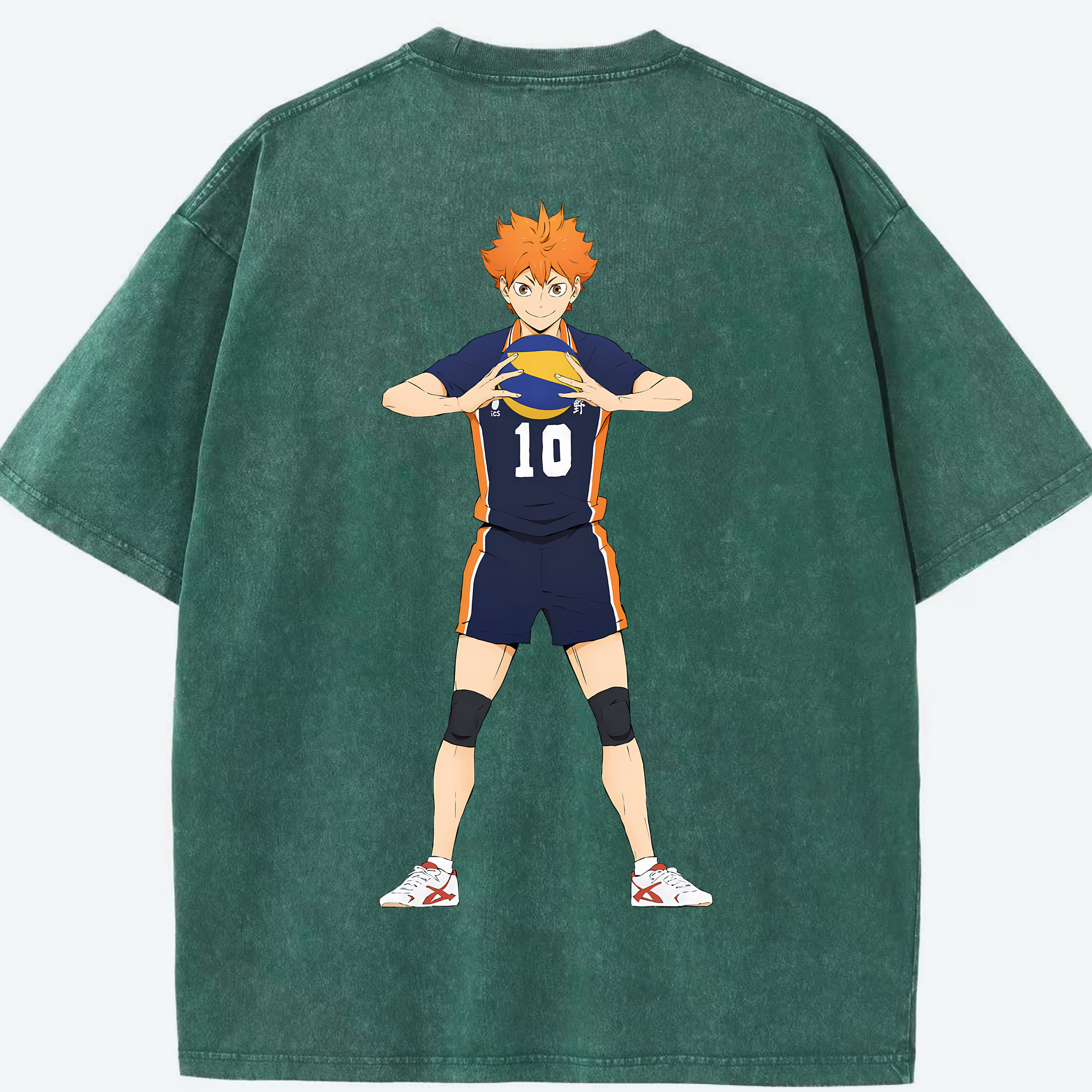 （画像用） ハイキュー!! Haikyu!! 綿100% ヴィンテージ風 半袖Tシャツ（背面プリント）